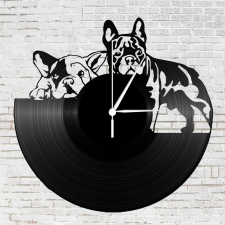 OEM Bakelit óra Francia Bulldog falióra
