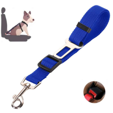 OEM Biztonsági öv típusú póráz autókhoz, kutyáknak és macskáknak, 80 cm, kék nyakörv, póráz, hám kutyáknak