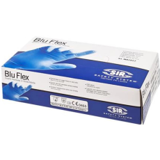 OEM Blu Flex Védőkesztyű egyszer használatos latex mentes nitril L méret 100 db púder nélküli