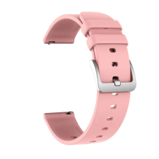 OEM Colmi okosóra szíj, szilikon, rózsaszín, 22mm, Silicone Strap okosóra kellék