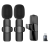 OEM Csiptetős Dual Vezeték Nélküli Mikrofon, Okostelefonhoz, Omnidirekcionális, Wireless, USB-C/Lightning csatlakozó, fekete