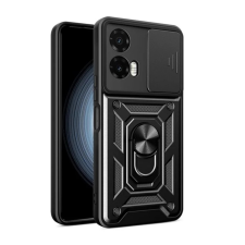 OEM Defender szilikon telefonvédő (ütésállóság. tartógyűrű. kameravédő) FEKETE tok és táska