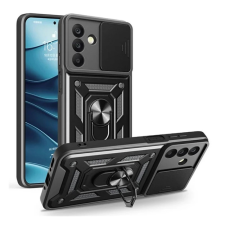 OEM Defender szilikon telefonvédő (ütésállóság. tartógyűrű. kameravédő) FEKETE tok és táska