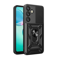 OEM Defender szilikon telefonvédő (ütésállóság. tartógyűrű. kameravédő) FEKETE tok és táska