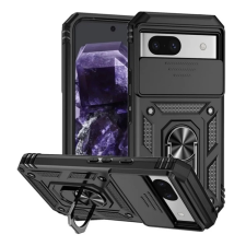 OEM Defender szilikon telefonvédő (ütésállóság. tartógyűrű. kameravédő) FEKETE tok és táska