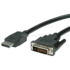 OEM Displayport -> DVI-D M/M video jelkábel 2m fekete (11.99.5610) (RO11995610)