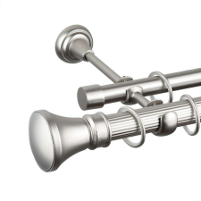 OEM Dupla galériás cakkos rúd Kolosos 25/19 - CROM MAT - 400 cm karnis, függönyrúd