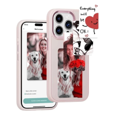 OEM E-Ink okos telefontok programozható NFC kijelzővel iPhone 15 Pro Max rózsaszín tok és táska