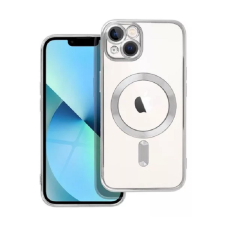 OEM Electro Mag Apple iPhone 14 Pro Max MagSafe Szilikon Tok - Átlátszó/Ezüst tok és táska