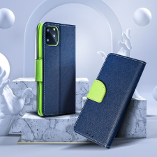 OEM FANCY könyvtok Motorola Moto G75 - tengerészkék-limezöld tok és táska