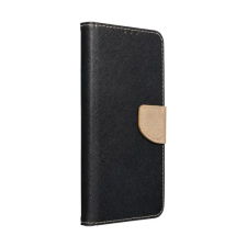 OEM Fancy Samsung Galaxy A22 LTE flip tok fekete-arany tok és táska