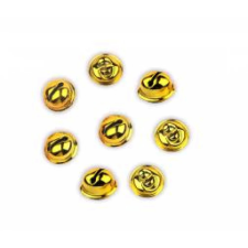 OEM Fényes aranyszínű fém csengő szett - 8 db / Ø 12 mm party kellék