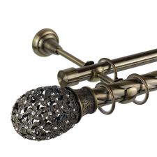 OEM Galéria dupla csavart rúd Annecy 25/19, antik arany - 300 cm karnis, függönyrúd