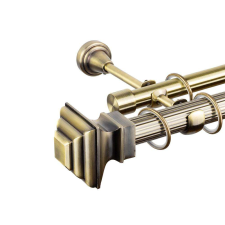 OEM Galéria dupla rúd Cronos 25/19 - antik arany - 360 cm karnis, függönyrúd