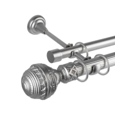 OEM Galéria dupla rúd Venetia 25/19, fém, ezüst - 360 cm karnis, függönyrúd