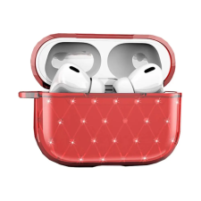 OEM GIGAPACK szilikon tok ultravékony, strasszkő, PIROS Apple AirPods Pro tok és táska