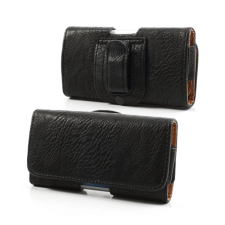 OEM GIGAPACK tok fekvő, bőr hatású univerzális, 4.3" méret, FEKETE tok és táska