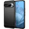 OEM Google Pixel 10 5G / 10 Pro 5G szilikon tok, hátlaptok, telefon tok, karbon mintás, fekete, Carbon case