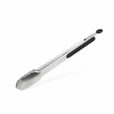 OEM Grill csipesz - 34 cm - rozsdamentes acél / fekete konyhai eszköz