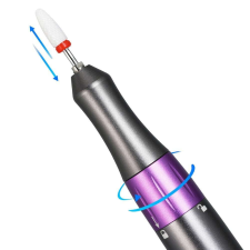OEM H45 USB csatlakozós elektromos körömcsiszológép - Metál szürke műkörmös csiszológép