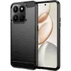 OEM Honor 400 Smart 5G / X7d 4G szilikon tok, hátlaptok, telefon tok, karbon mintás, fekete, Carbon case 2.0