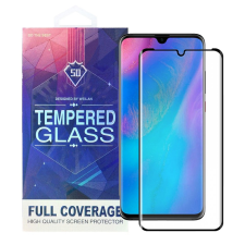 OEM Huawei P30 Pro üvegfólia, tempered glass, előlapi, 5D, edzett, hajlított, fekete kerettel mobiltelefon kellék