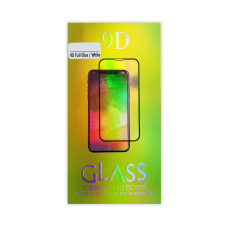 OEM Huawei Y6P üvegfólia, tempered glass, előlapi, 9D, edzett, hajlított, fekete kerettel mobiltelefon kellék