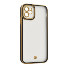 OEM iPhone 11 GIGAPACK Szilikon telefonvédő ütésállóság. kameravédő. ARANY/FEKETE tok és táska