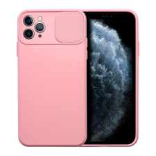 OEM iPhone 11 Pro szilikon tok, hátlap tok, kamera védelemmel, rózsaszín, SLIDE Case tok és táska