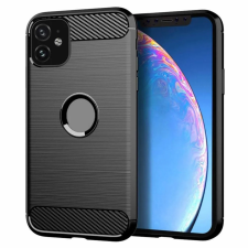 OEM iPhone 11 szilikon tok, hátlaptok, telefon tok, karbon mintás, fekete tok és táska