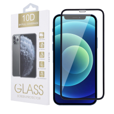 OEM iPhone 12 Pro Max üvegfólia, tempered glass, előlapi, 10D, edzett, hajlított, fekete kerettel mobiltelefon kellék
