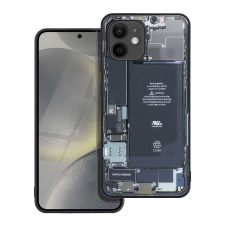 OEM iPhone 12 telefontok - Tech design2 - mintás műanyag hátlap tok, szilikon kerettel tok és táska