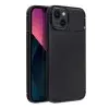 OEM iPhone 13 (6.1") szilikon tok, hátlap tok, carbon mintás, kamera védelem, fekete, Carbon Premium