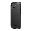 OEM iPhone 13 GIGAPACK szilikon telefonvédő ütésállóság, karbon minta, FEKETE