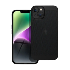 OEM iPhone 14 GIGAPACK műanyag telefonvédő légáteresztő, kameravédő, FEKETE tok és táska