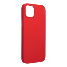 OEM iPhone 14 Plus szilikon tok, hátlaptok, telefon tok, velúr belsővel, matt, piros, Silicone Premium tok és táska