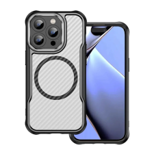 OEM iPhone 14 Pro GIGAPACK Szilikon telefonvédő ütésállóság, MagSafe, FEKETE tok és táska