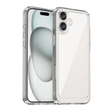 OEM iPhone 16 Plus GIGAPACK Szilikon telefonvédő ütésállóság, átlátszó hátlap, ÁTLÁTSZÓ tok és táska