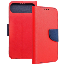 OEM iPhone 17 Air könyvtok, fliptok, telefon tok, mágneszáras, bankkártyatartós, piros-sötétkék, Fancy tok és táska