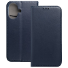 OEM iPhone 17 könyvtok, fliptok, telefon tok, bankkártyatartós, mágneszáras, sötétkék, Smart Magneto