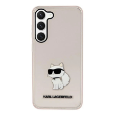 OEM Karl Lagerfeld Ikonik Choupette Samsung Galaxy S23 szilikon tok rózsaszín tok és táska