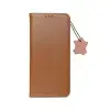 OEM Leather Smart Pro könyvtok iPhone 17 Pro - barna