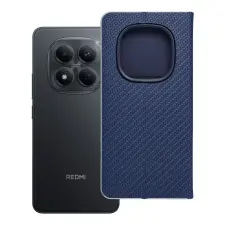 OEM Luna Carbon Flip tok XIAOMI Redmi Note 15 PRO 5G kék tok és táska