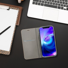 OEM LUNA könyvtok Samsung Galaxy S25 Plus - ezüst színű tok és táska