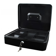 OEM MALATEC fém kulcsos pénzkazetta 30 x 24 x 9cm fekete pénzkazetta
