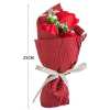 OEM Méhsejtes szappanrózsa csokor – piros / 3 db / 25 x 10 x 8 cm