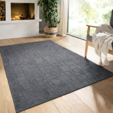 OEM Modern szőnyeg Rio 3D Random (Antracit) 240x330cm Sötét Szürke lakástextília