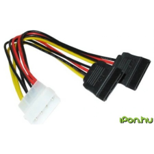OEM Molex SATA táp Átalakító Fekete-Piros 15cm XFYKAB52SATA kábel és adapter