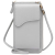 OEM Női válltáska, crossbody, mobiltelefon táska, pénztárca funkció, ökológiai bőr, szürke