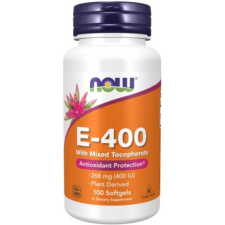 OEM NOW Now e-vitamin 400ne természetes kevert tokoferolokkal lágykapszula 100 db vitamin és táplálékkiegészítő